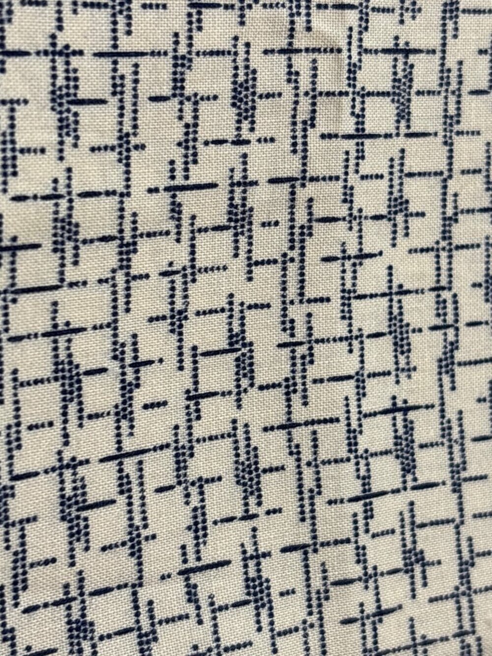 Blue & White Cotton Patterned Fabric 18" x 40" Quilting Sewing